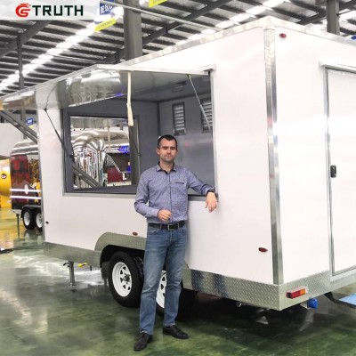 Truth Food-truck Concession Outdoor Street Mobile Fast Ice Cream Hot Dog Food Trailer For Fully Equipment For Selling