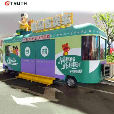 Hot Sale Mobile Vending FoodTruck Food Trailer hand push food cart for sale