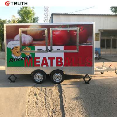 custom mobile  BBQ curry pizza  hot dog cart food truck for sale in the US